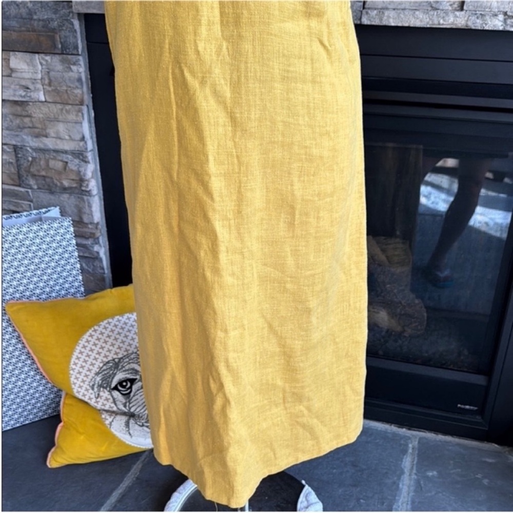 Anthropologie Mustard Midi Dress - Picture 9 of 10